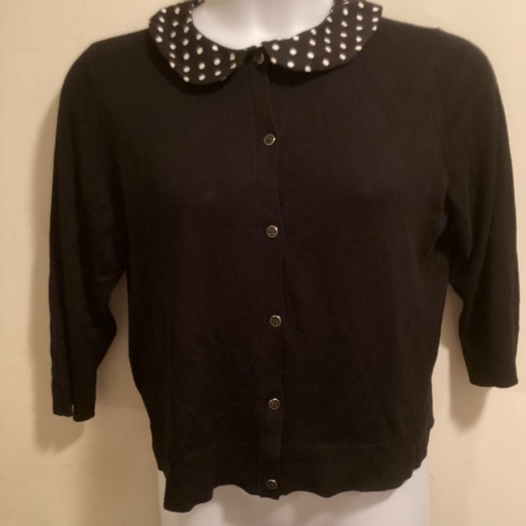 Torrid Peter Pan collar polka dot cardigan 1x - Picture 2 of 5
